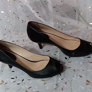 Cole Haan leather open toe heels